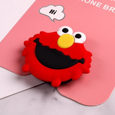 Socket Phone Holder Airbag Expanding Stand 3D Cartoon Animal Universal Mobile Phone Stretch Bracket Finger Holder For iPhone