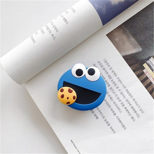 New Universal Phone Socket Stand Bracket Expanding Stand stretch grip phone Holder Finger Cute Cartoon Stand for iphone xiaomi