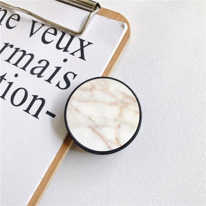 Glossy Popular Marble Expanding Phone Stand Grip Finger Rring Support Anti-Fall Round Foldable Mobile Phone Holder for iPhone 11