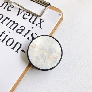 Glossy Popular Marble Expanding Phone Stand Grip Finger Rring Support Anti-Fall Round Foldable Mobile Phone Holder for iPhone 11