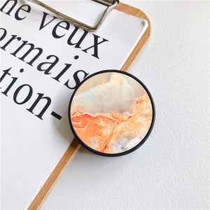 Glossy Popular Marble Expanding Phone Stand Grip Finger Rring Support Anti-Fall Round Foldable Mobile Phone Holder for iPhone 11