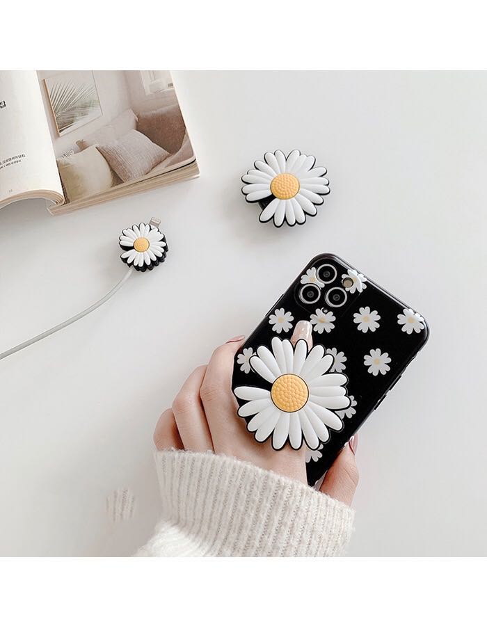 Cute chrysanthemum Phone Holder Universal Folding Stand Airbag Gasbag Bracket Phone Socket For iPhone 11 Samsung S20 S10