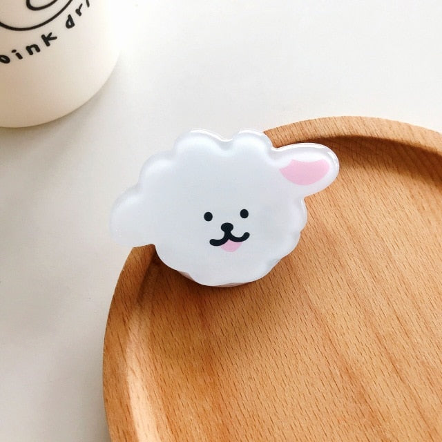 Dropping glue fold finger grip ring mobile phone holder for iphones samsung xiaomi redmi cute Cartoon holder stand bracket