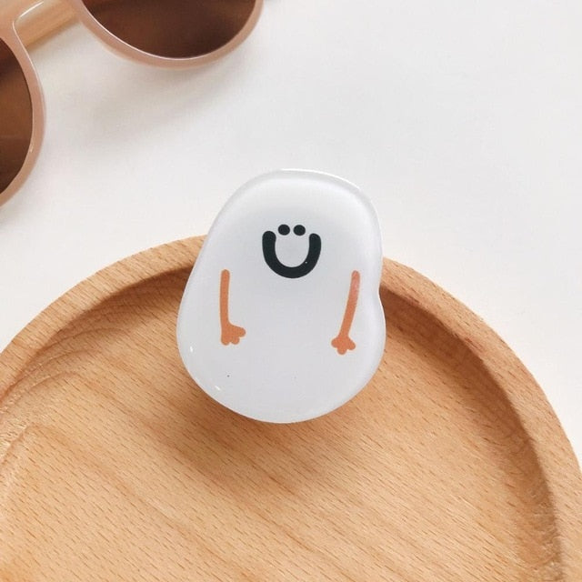 Dropping glue fold finger grip ring mobile phone holder for iphones samsung xiaomi redmi cute Cartoon holder stand bracket