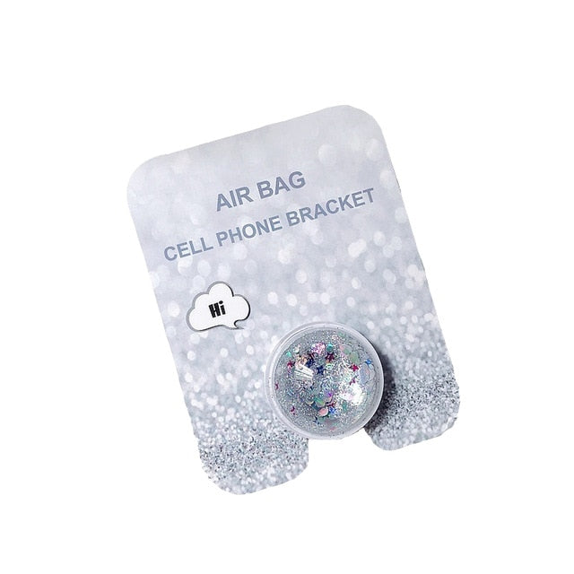 7 Colors Universal Cell Phone Bracket Houder Glitter Quicksand Expanding Grip Ring Holder For iPhone X XS MAX XR 8 7 6 6s Plus